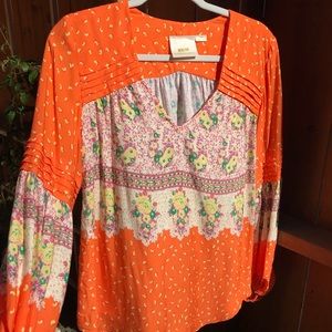 Anthropologie brand Maeve Floral Blouse